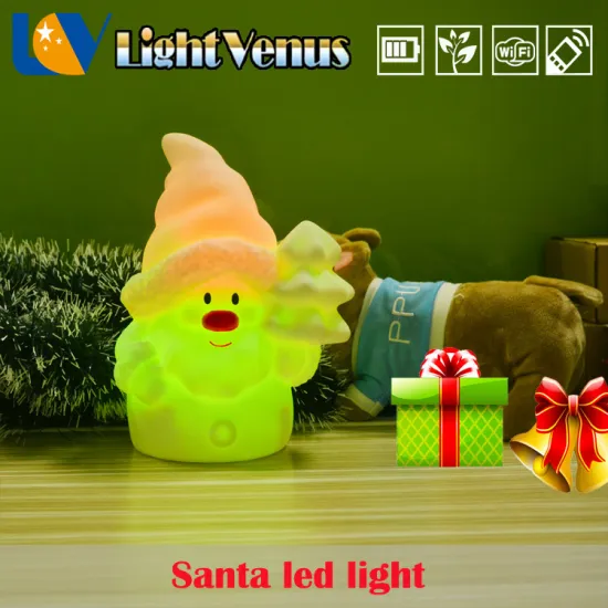 LED glowing shiny Santa night light for kids,children,baby gifts
