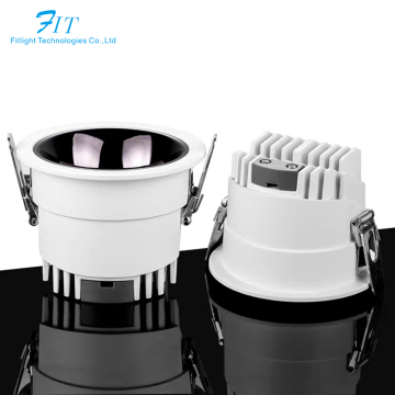 Smart Black Aluminum Round LED Downlight - Dimmable 3CCT Recessed Ceiling Lamp