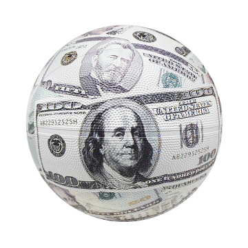 Aangepaste promotionele bulk rubber basketbal buiten maat 5