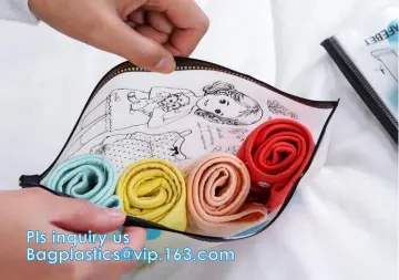 plastic slider zipper bags for clothing packaging, Poly Plastic Flat Garment Zipper Packaging Slider Bag, transparent case slide