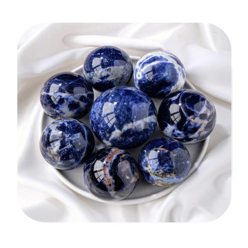 High Quality Natural Crystal Healing Stone Blue Veins Sphere for Fengshui Decoration - Wholesale 4-6cm