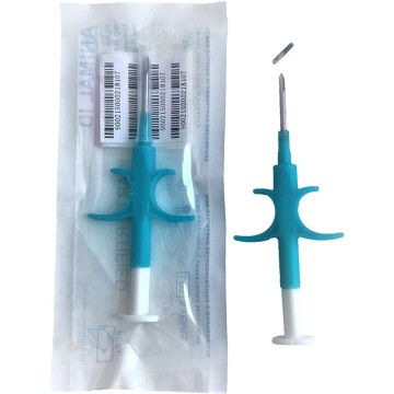 Universal Injectable Animal Tracking Microchip with Syringe for Pets and Livestock - NFC RFID Implant Tag for Dogs, Cats, Sheep, and Horses