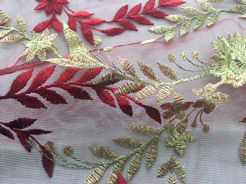 Flower Embroidery Fabric