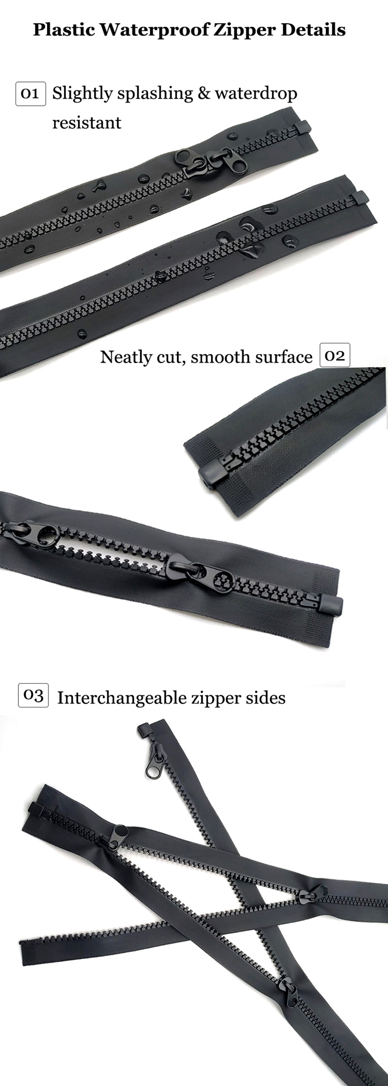 Waterproof Plastic Zipper Waterproof Plastic Zipper