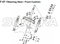 F-07 Steering Stem Bantal Depan untuk XS175T SYMPHONY ST 200i Spare Part Kualitas Top