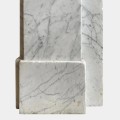 Luxury White Marble Fireplace Surround with Natural Veins