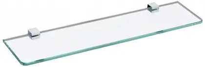 Single glass shelf with clear temper glass