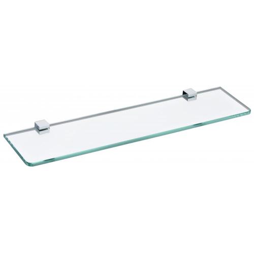 Single glass shelf with clear temper glass