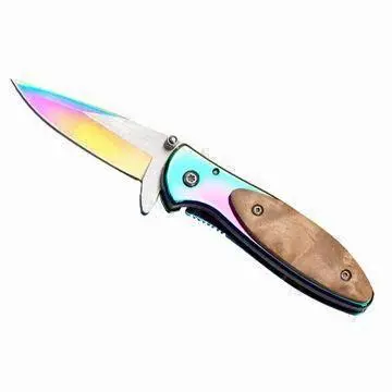 Pocket knife, folding type, made of stailess steel and pearl