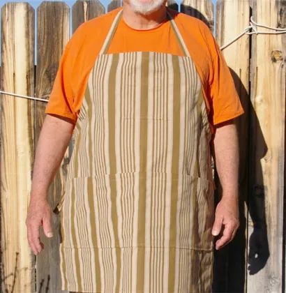 Wholesale Cheap Big Man Green Striped BBQ Apron
