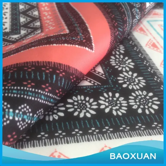 96 Polyester 4 spandex scuba fabric printed knitted for garment