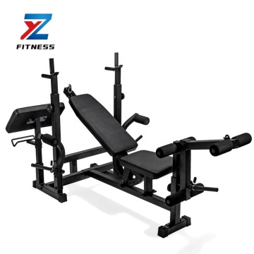 ZYFIT Multi Gym Equipment: Adjustable Weight Lifting Rack & Foldable Bench Press