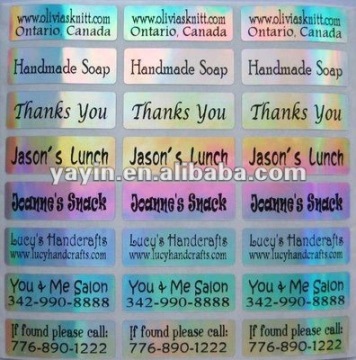 laser holographic sticker