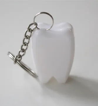 FDA Approval Tooth Shape Dental Floss With Key Chain