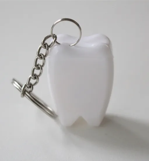 FDA Approval Tooth Shape Dental Floss With Key Chain