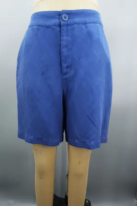 New Women Casual High Waist Solid Button Shorts