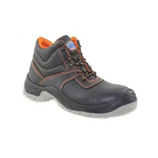 Anti slip safety boots with steel toe and steel shank