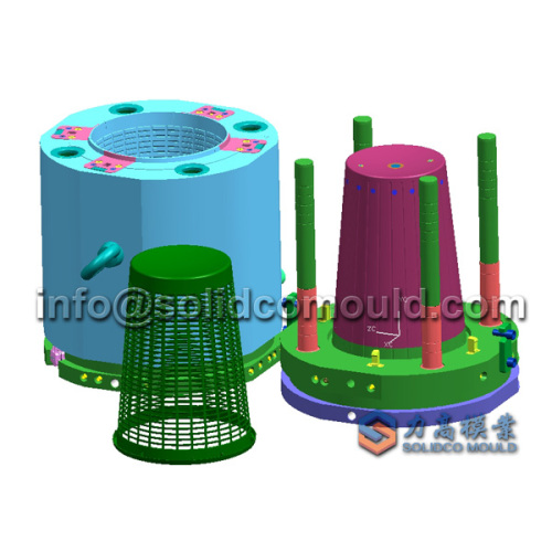 Plastic good quality injection laundry basket mould
