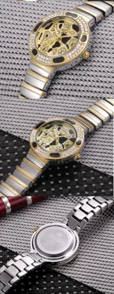 Swiss Luxury Leopard Plate Steel Watch