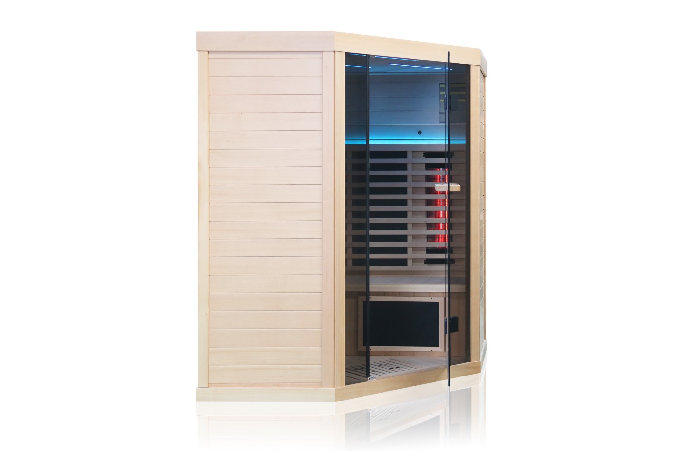 Four-person head infrared sauna room: A multi-person health preservation haven in a small space Traditional saunas often have