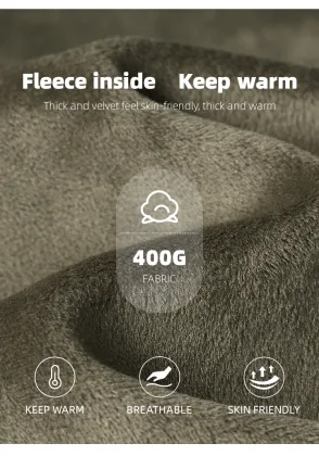 400g silver fox velvet thick sweatshirt for man