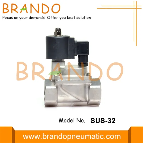 SUS-32 1-1/4'' Piston Operated Stainless Steel Solenoid Valve