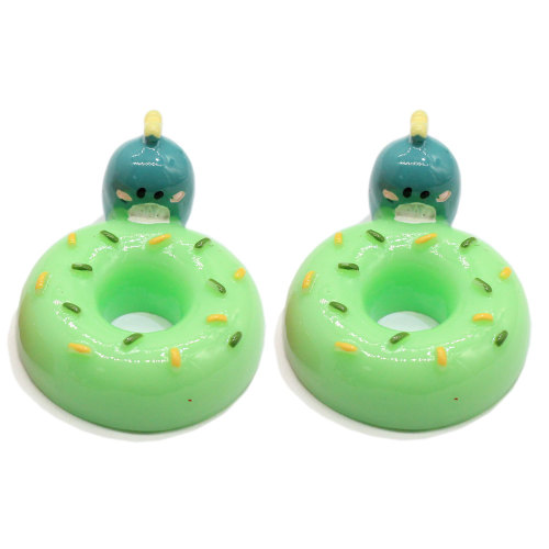 Wholesale Big Donut Resin Craft Sweet Dessert with Hole Artificial Decoration Diy Art Decor Handmade Pendant Jewelry Ornament