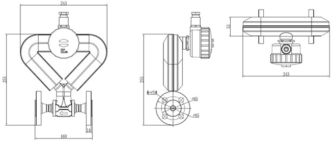 Medidor de flujo de masa de energía industrial con caudal 18kg / min