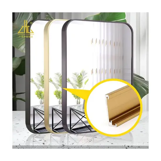 ZHONGLIAN 6063 Bendable Aluminum Profile for Bathroom Mirrors