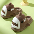 Plush shark home autumn and winter warm slippers