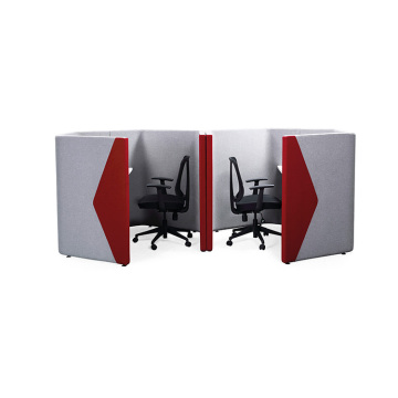Soundproof Meeting Pods fabric high back hexagon soundproof private chatting sofa Manufactory