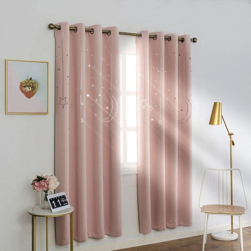 Cutout Curtain Star Pink