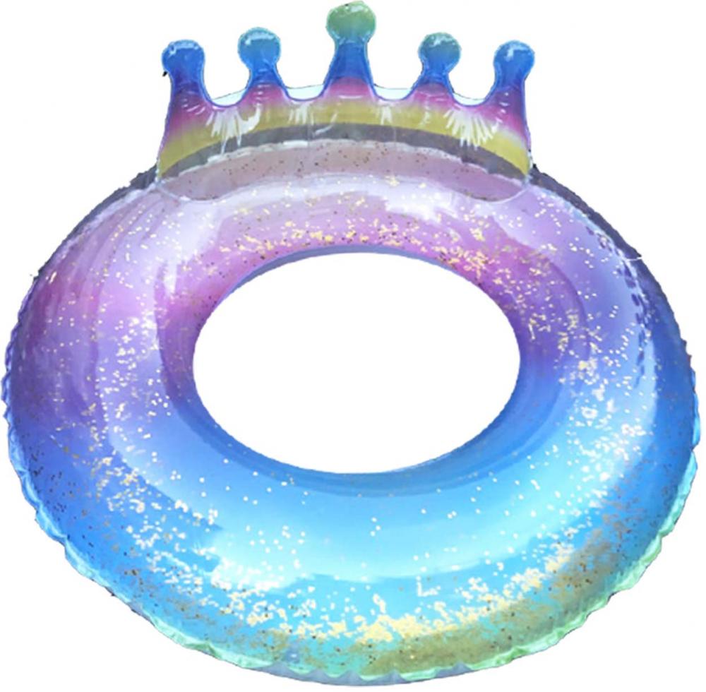 PVC Crown Sequin Adult Swim Ring Inflatable Pool