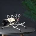 304 keluli tahan karat Tabletop Double Bottles Wine Holder