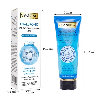 Organic Hyaluronic Acid Exfoliating Moisturizing Cleansing Gel for Facial