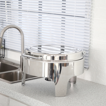 Stainless Steel Lid Hotel Restaurant 6L Capacity Chafing Dish