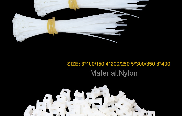 White Self-Locking Nylon Cable Tie