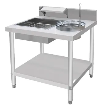 KFC Restaurant Supply: 0.8m Hot Sale Stainless Steel KFC Chicken Breading Table