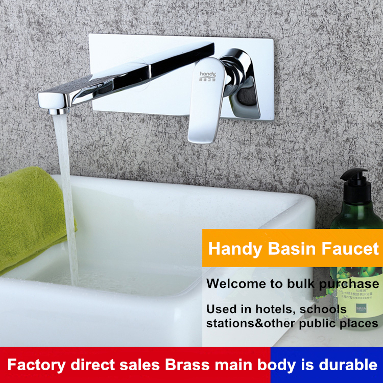 wall-mounted square basin mixer faucets