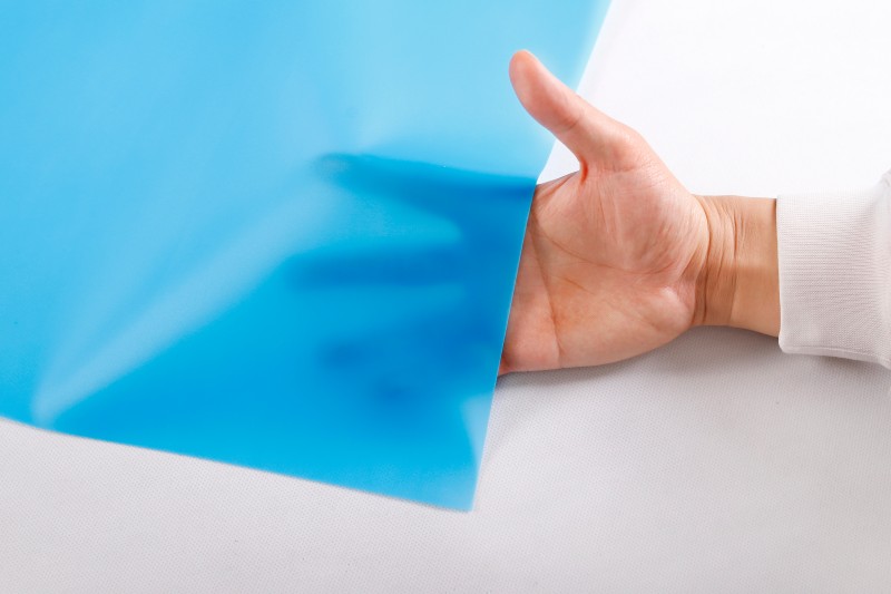 PVC Film Blue Textured