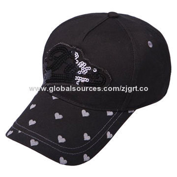 New design golf cap with sequins on front