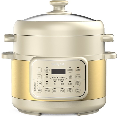 5L Electric Cooker 3.5L dual-hat cooker good quality kitchen electric multi pressure cooker Hot pot Steamer white Manufactory