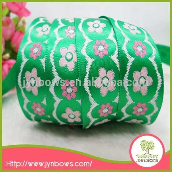 Wonderful good quality flower printed wholesale vintage ribbon