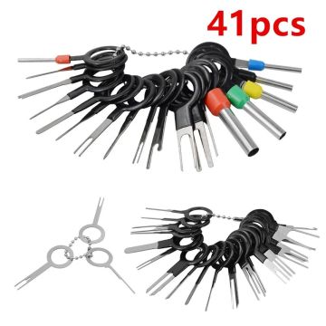 41pcs Autoanschlüsse Entfernung Kit: Auto -Pin -Drahtanschluss Extraktor