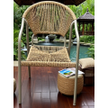 Rattan Weave Metal Frame Chair
