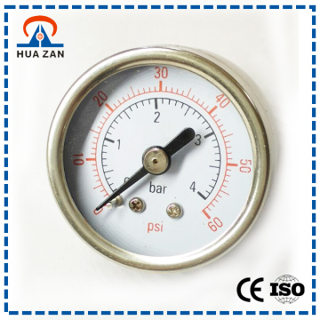 Cheapest Stainless Steel Metal Durable Axial Mounting Manometer