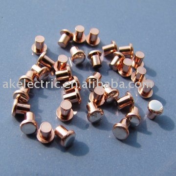 AgSnO2In2O3/Cu/AgSnO2In2O3 contact rivet