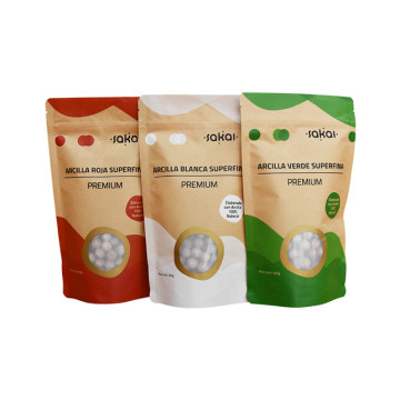 Bolsa de semilla de nuez Kraft Bag Natural Biodegradable con cremallera