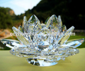 Optical Promotion shining Transparent crystal lotus flower