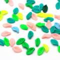 100pcs Multi Colors Tree Leaf Polymer Clay Bead Cute Kawaii Leaves Diy Decoration Slime Filler